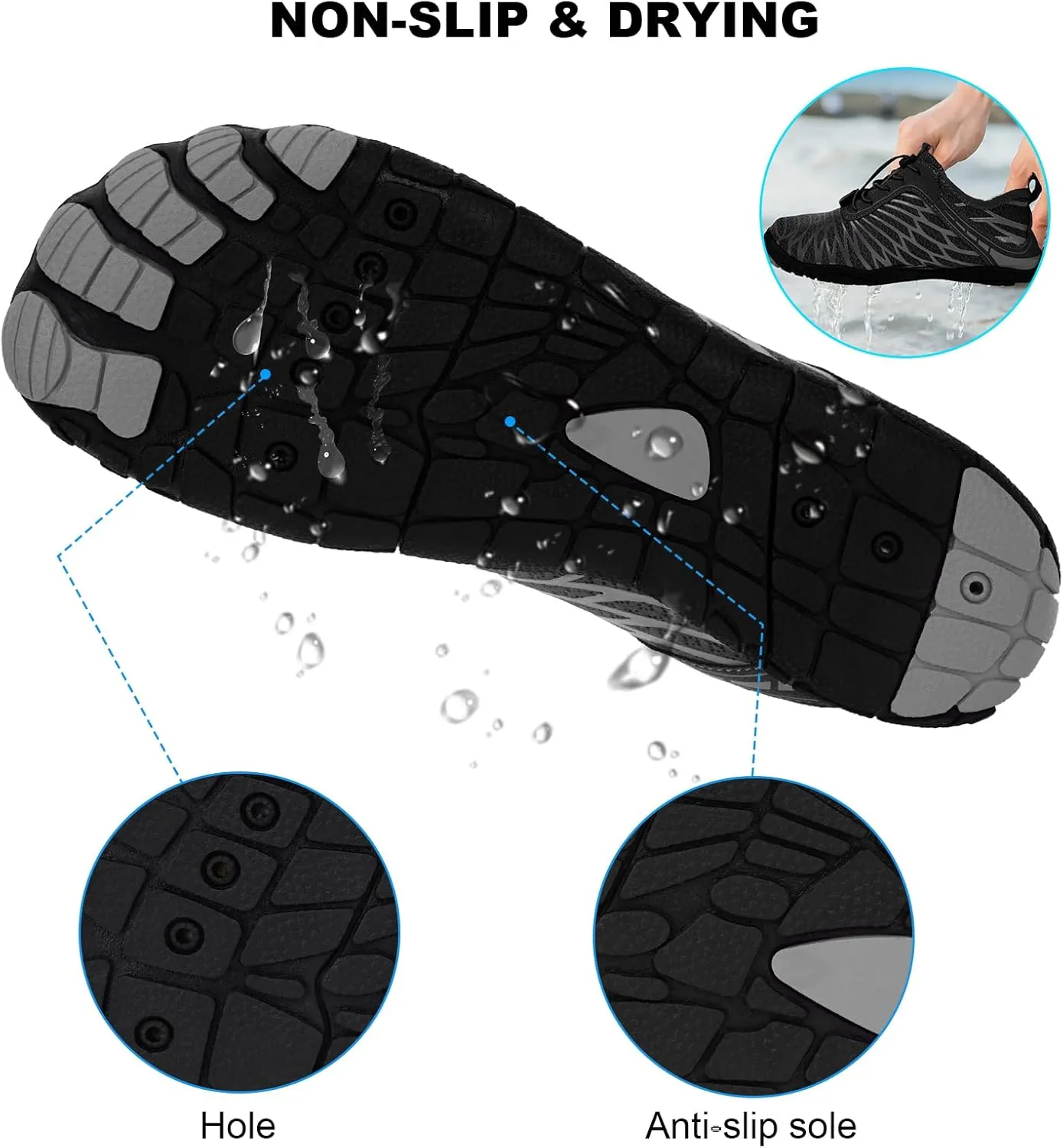 Hike Barefoot Shoes Women Men Non-Slip Healthy Breathable Fashion Trail Running Womens Mens Wide Toe Zero Drop Water Shoe