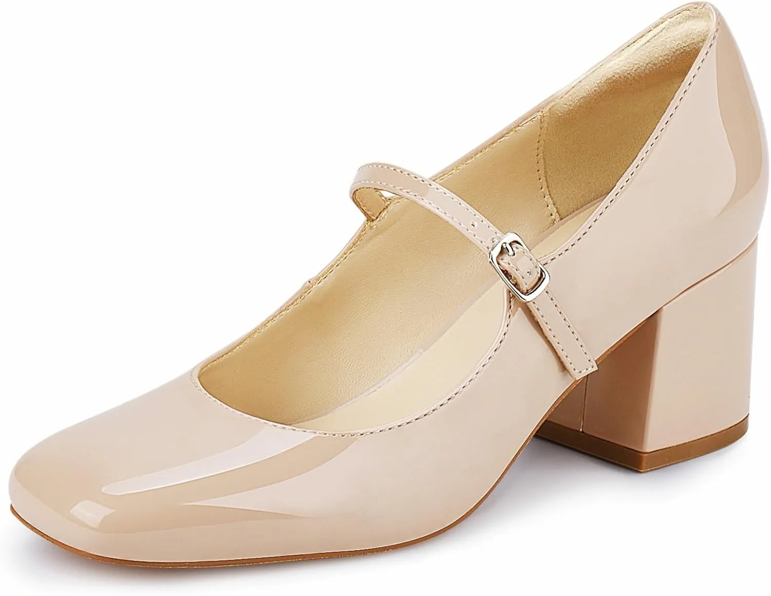 JENN ARDOR Women's Pumps Low Heel Dress Shoes for Women Closed Toe Chunky Mary Jane Work Pumps Shoes Oxfords