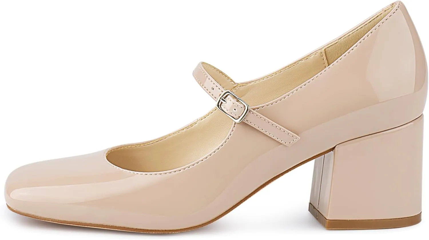 JENN ARDOR Women's Pumps Low Heel Dress Shoes for Women Closed Toe Chunky Mary Jane Work Pumps Shoes Oxfords