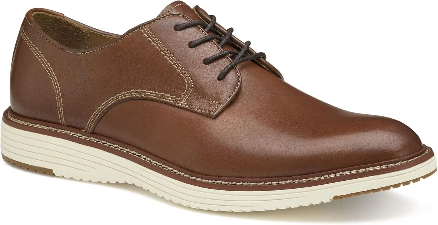 Johnston & Murphy Upton Plain Toe Mens Shoe, Business Casual Mens Dress Shoes, Comfortable Leather Shoes for Men