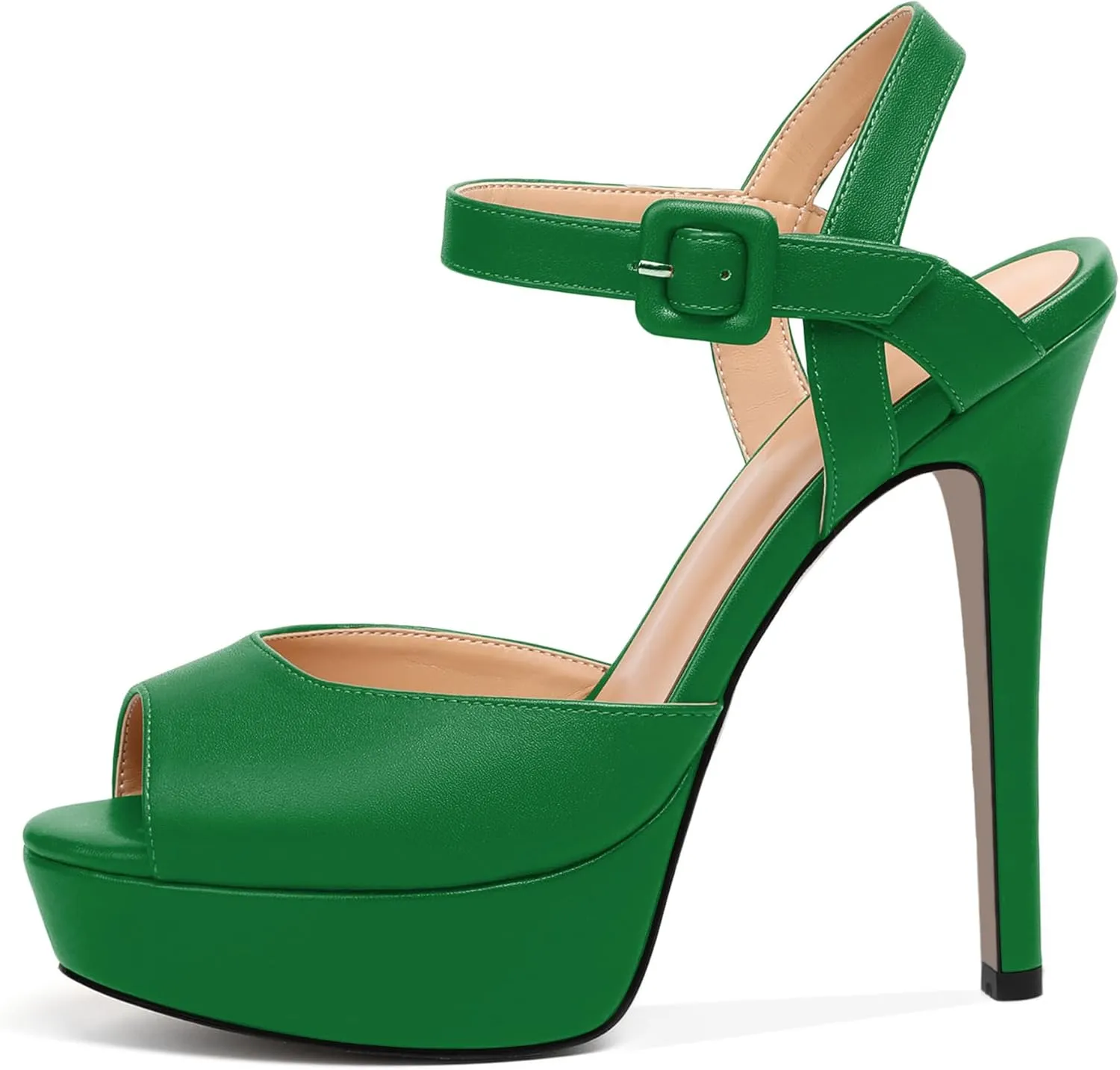 Joseywade Platform Stiletto Heels Women's Peep Toe High Heel Heeled Sandals 5.5 Inch Party Dance Dressy Ankle Strap Shoes