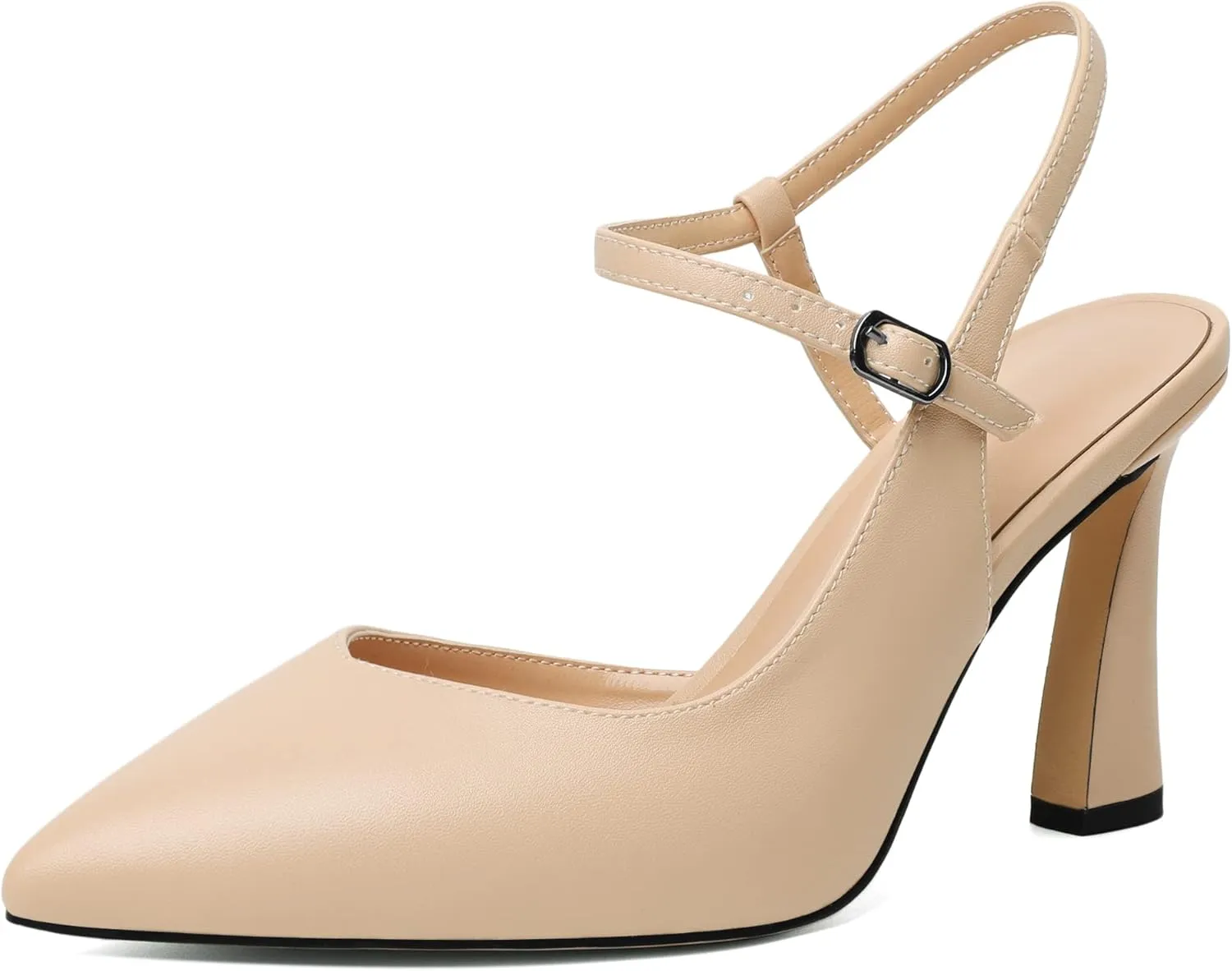 Joseywade Women Slingback High Heel Pumps Stiletto Heeled Sandals Closed Pointed Toe Ankle Strap Dress Shoes