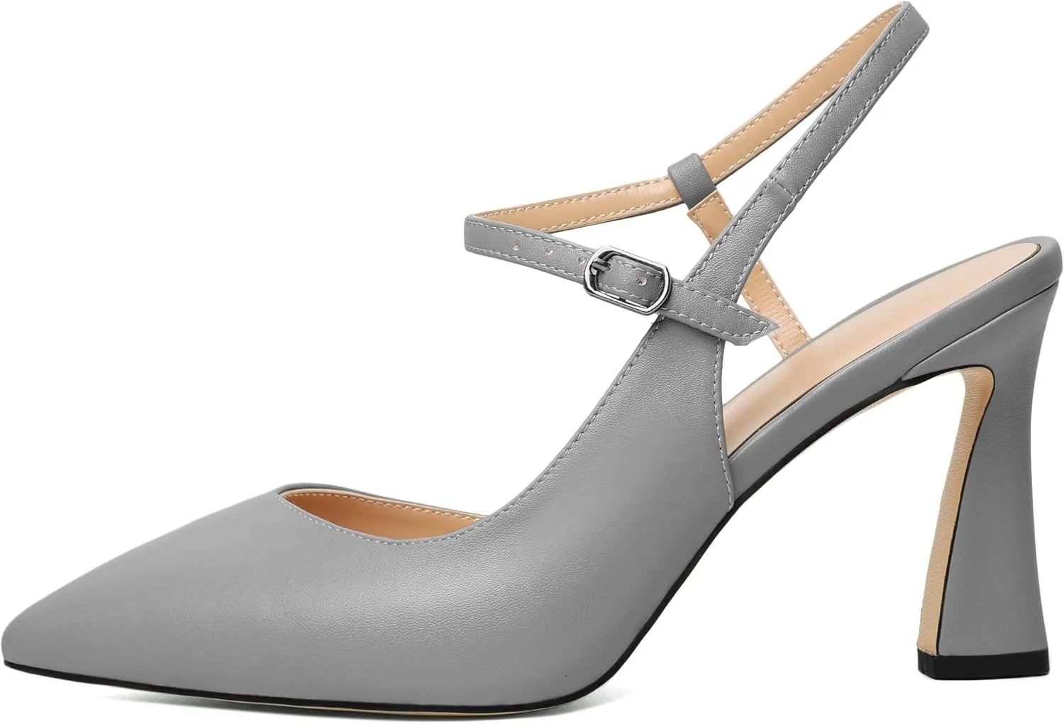Joseywade Women Slingback High Heel Pumps Stiletto Heeled Sandals Closed Pointed Toe Ankle Strap Dress Shoes