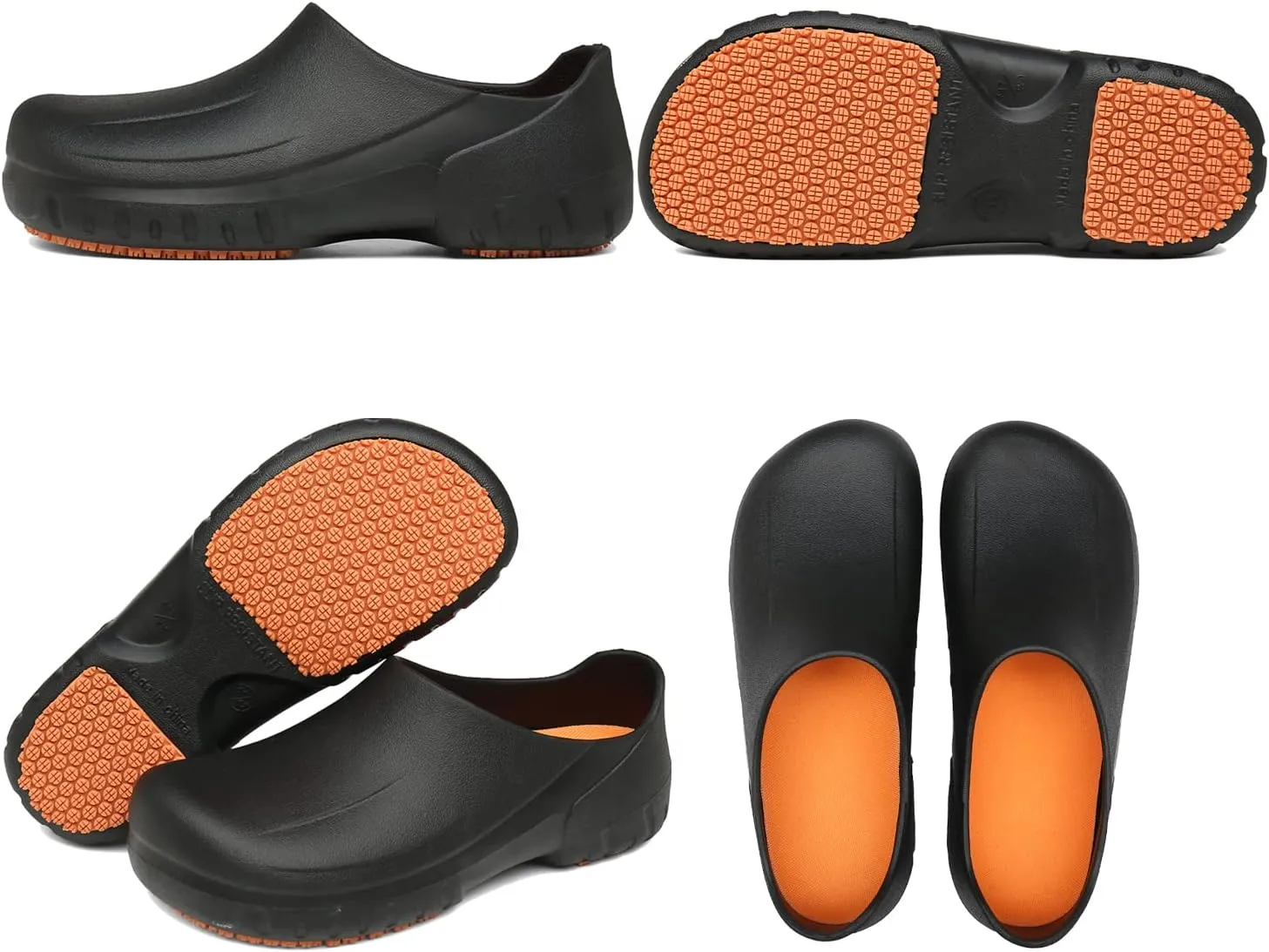 JSWEI Chef Shoes Men - Waterproof & Oil-Proof Non Slip Kitchen Clogs for Men, Nursing, Garden & Outdoor Use