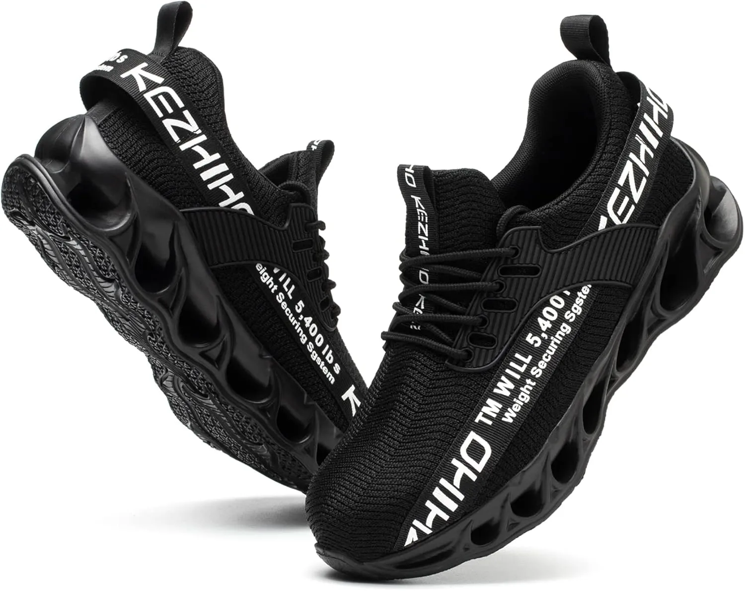 Kezhiho Steel Toe Shoes for Men Lightweight Comfortable Breathable Work Shoes Puncture Proof Slip Resistant Fashion Sneakers Indestructible Construction Industrial Safety Shoes