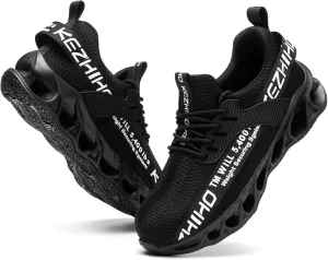 Kezhiho Steel Toe Shoes for Men Lightweight Comfortable Breathable Work Shoes Puncture Proof Slip Resistant Fashion Sneakers Indestructible Construction Industrial Safety Shoes