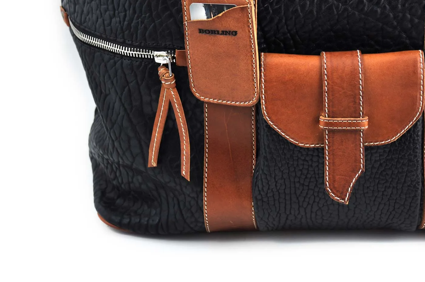 Leather Duffel - Big Horn Weekender - Onyx/Terra