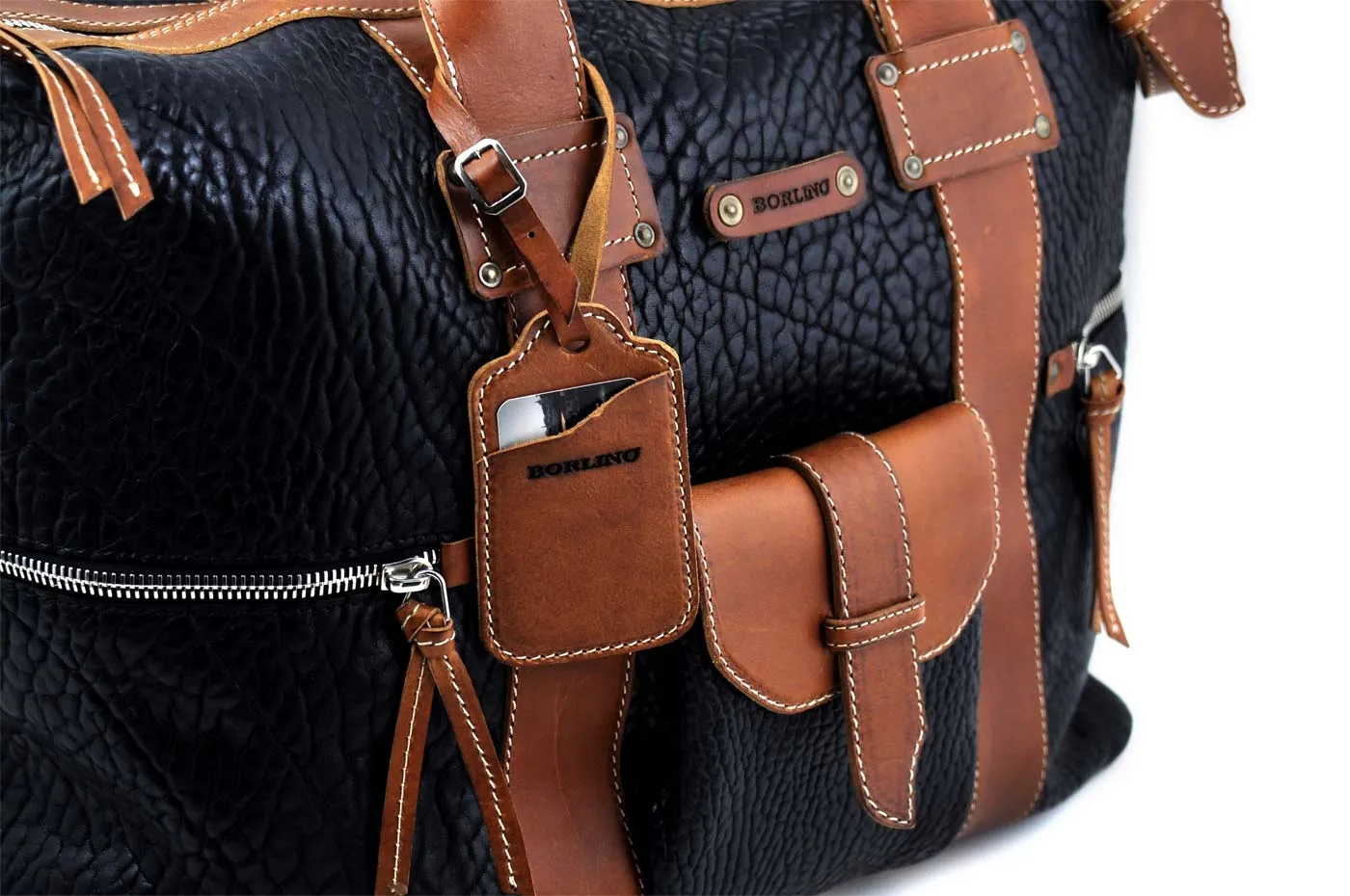 Leather Duffel - Big Horn Weekender - Onyx/Terra