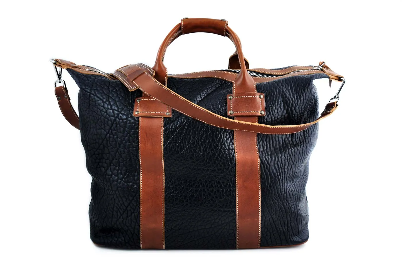 Leather Duffel - Big Horn Weekender - Onyx/Terra