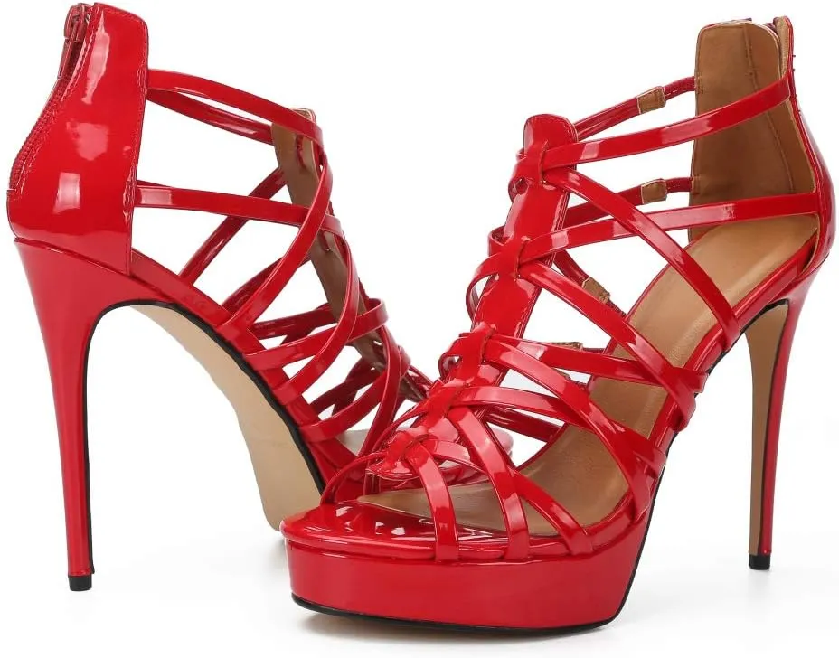 MAIERNISI JESSI Unisex Men's Women's Sandals Platform Stappy Stiletto High Heel
