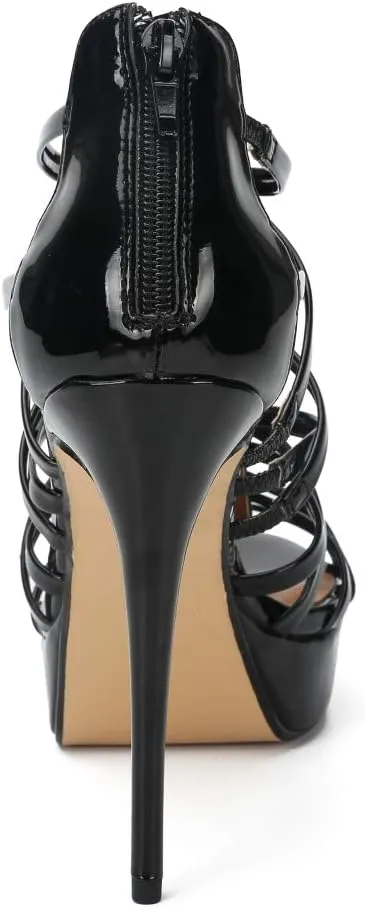 MAIERNISI JESSI Unisex Men's Women's Sandals Platform Stappy Stiletto High Heel