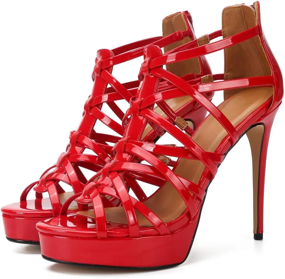 MAIERNISI JESSI Unisex Men's Women's Sandals Platform Stappy Stiletto High Heel