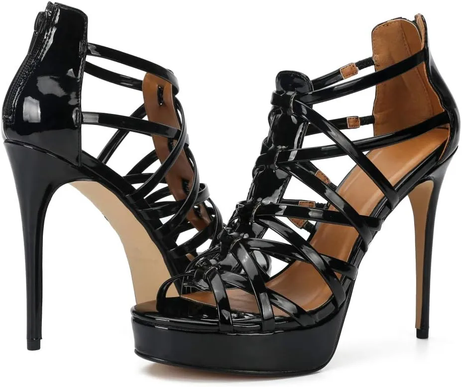 MAIERNISI JESSI Unisex Men's Women's Sandals Platform Stappy Stiletto High Heel