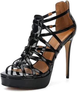 MAIERNISI JESSI Unisex Men's Women's Sandals Platform Stappy Stiletto High Heel