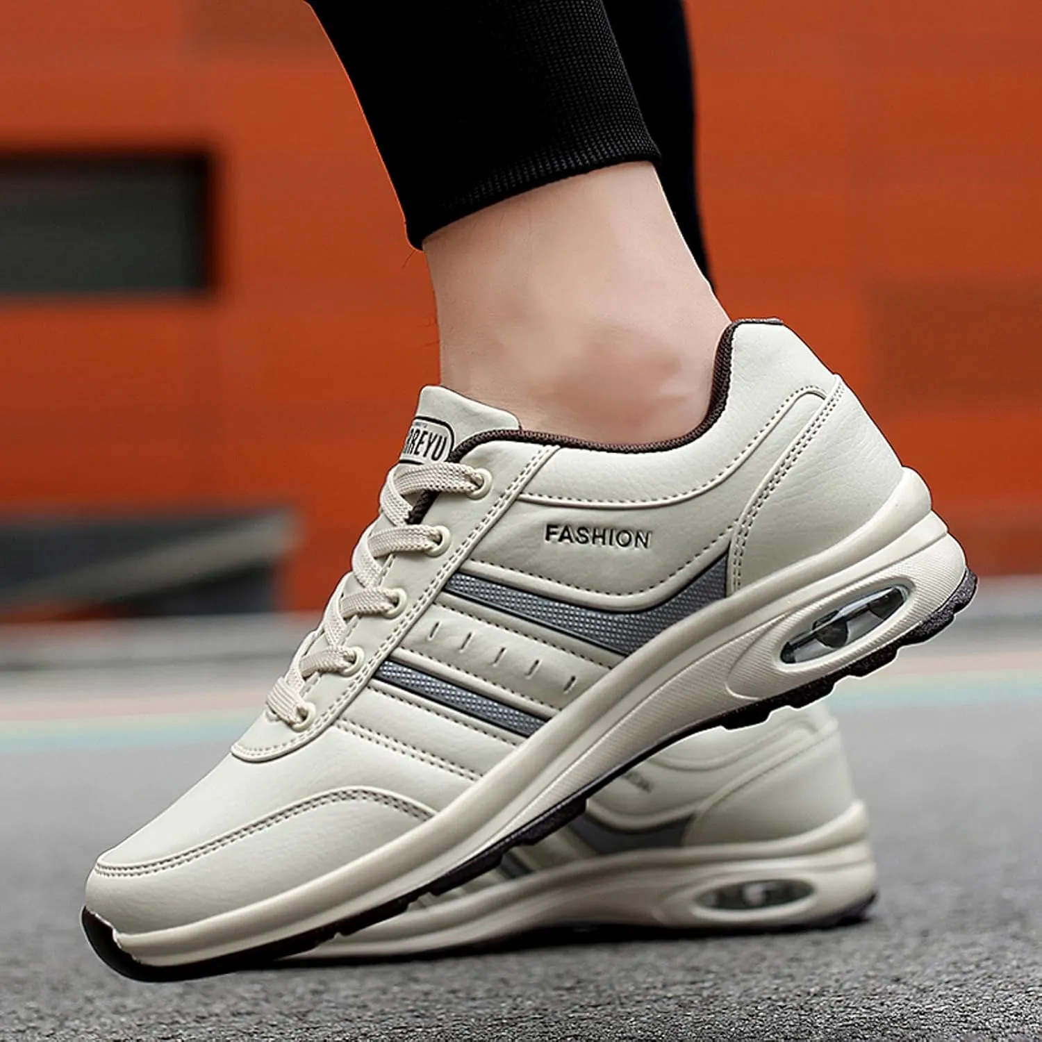 Men Casual Leather Night Reflective Travel Running Plus Size Sneakers Casual Shoes Sneaker Shelf for Men