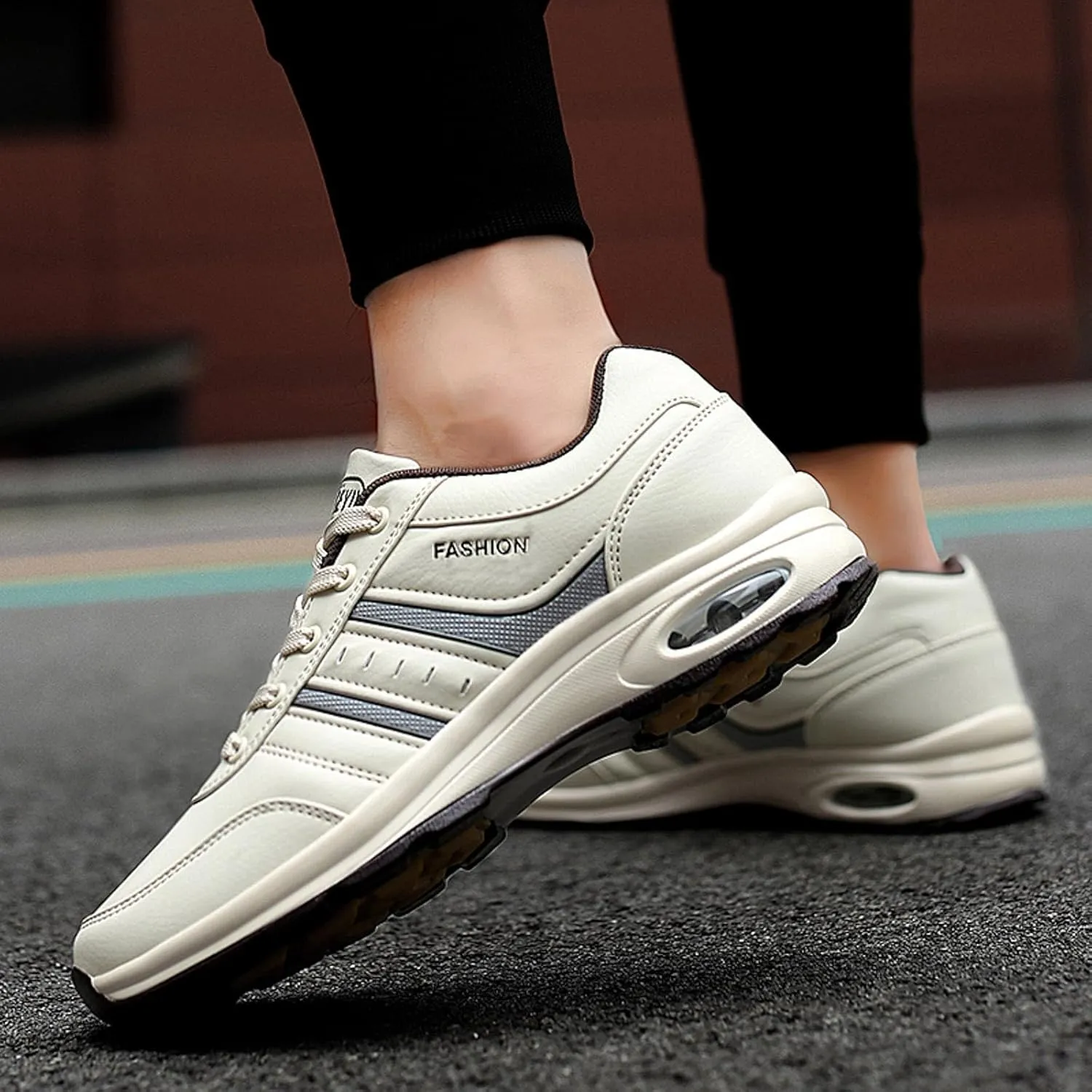 Men Casual Leather Night Reflective Travel Running Plus Size Sneakers Casual Shoes Sneaker Shelf for Men
