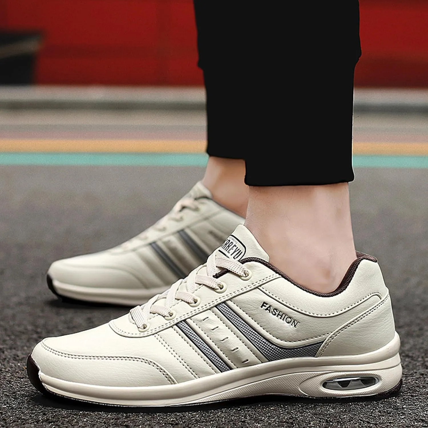 Men Casual Leather Night Reflective Travel Running Plus Size Sneakers Casual Shoes Sneaker Shelf for Men