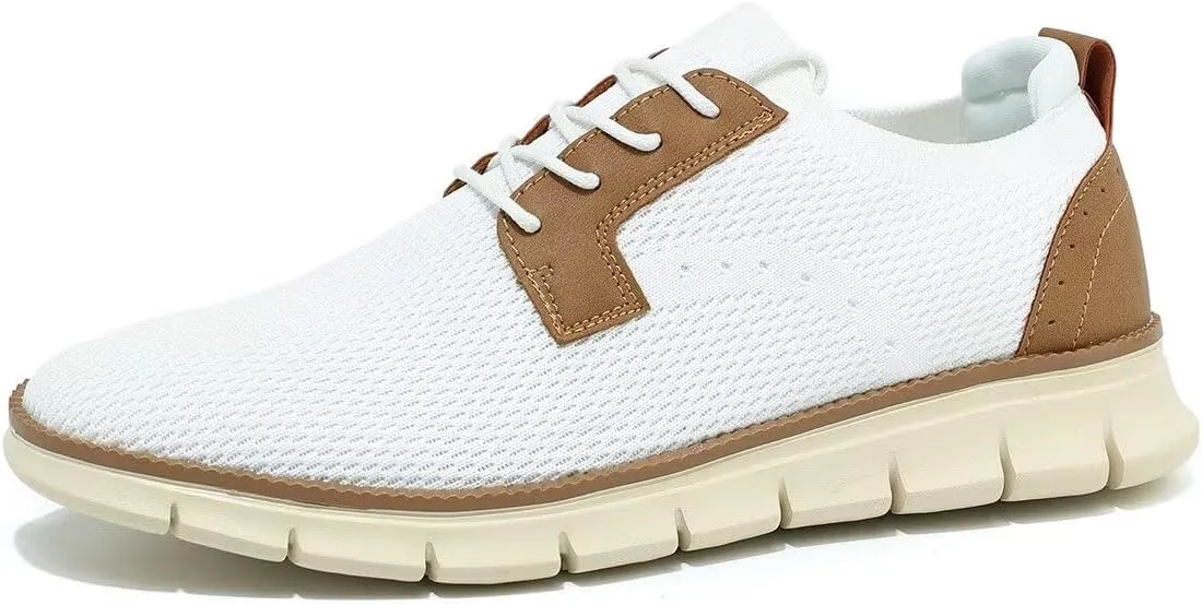 Mens Casual Oxfords Walking Shoes Fashion Mesh Dress Business Sneakers Work Comfortable Lightweight Soft Sole