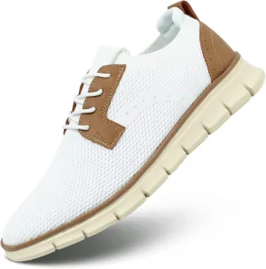 Mens Casual Oxfords Walking Shoes Fashion Mesh Dress Business Sneakers Work Comfortable Lightweight Soft Sole