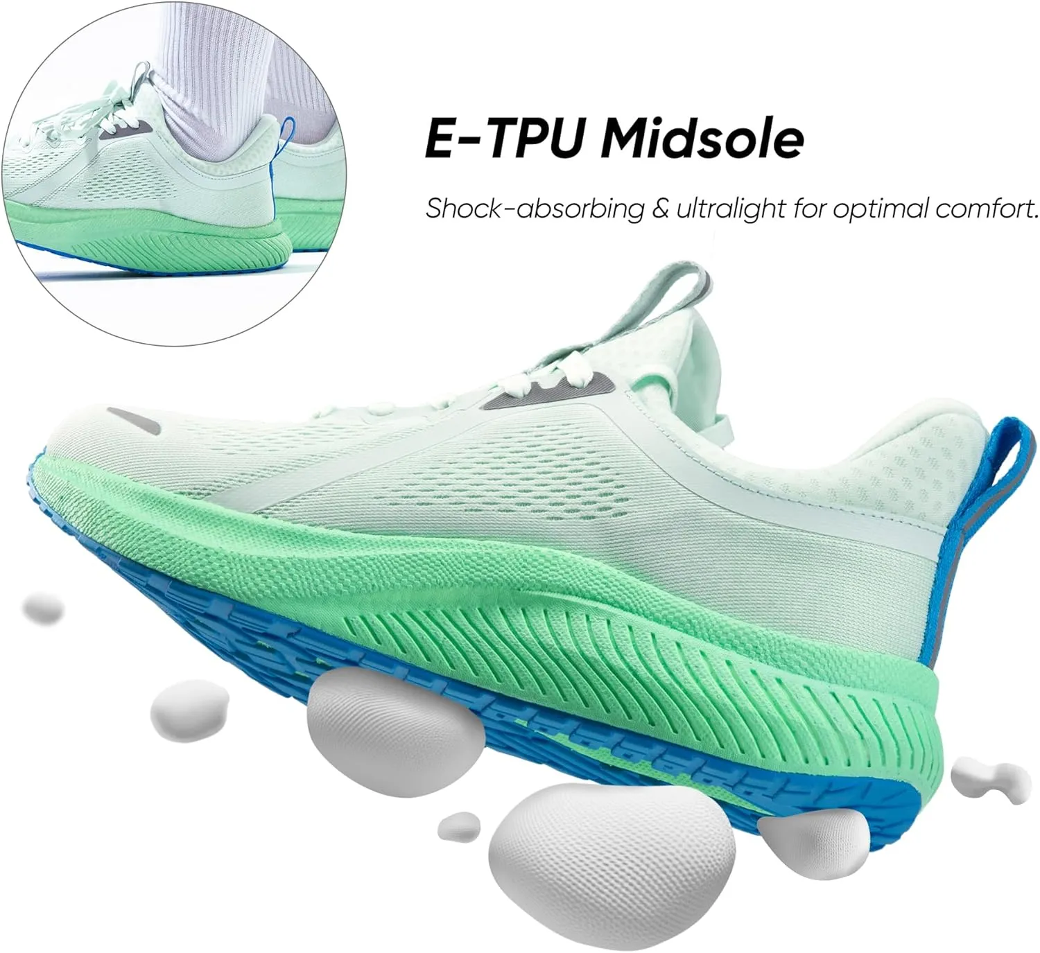Men's Slip On Walking Shoes DreamLife Non Slip Athletic Gym Workout Comfortable Lightweight Running Tennis Sneakers