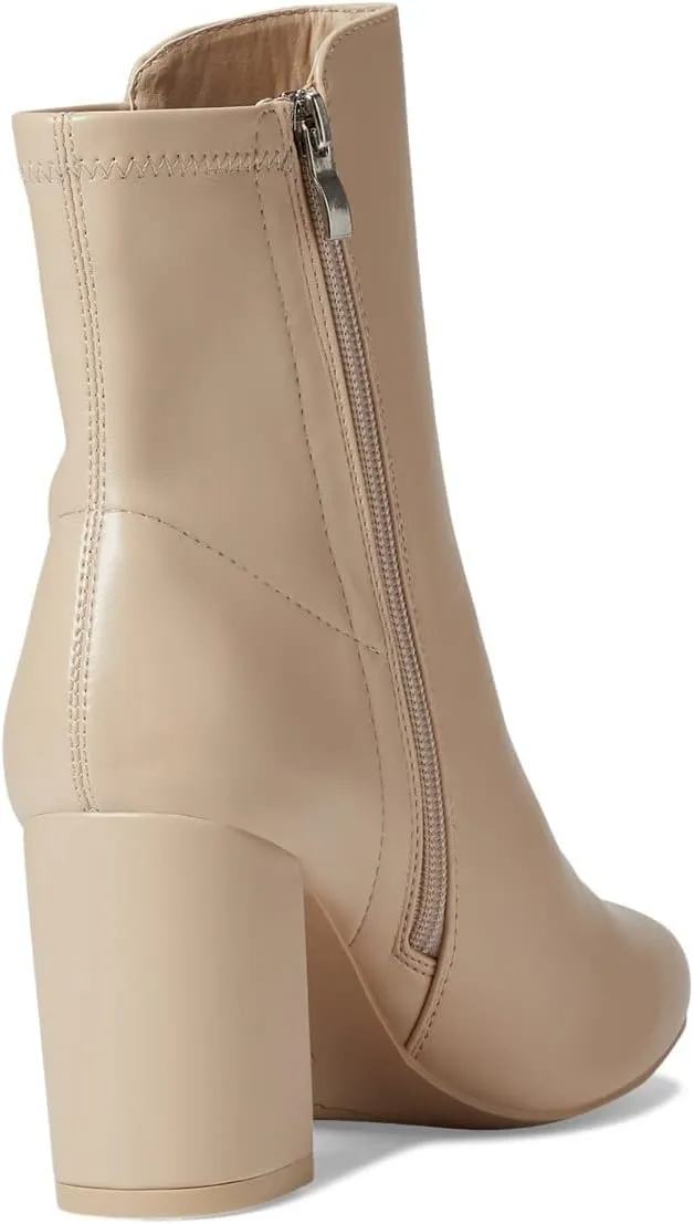 MIA Shoes Carla Womens Vegan Leather Ankle Boots with Heel