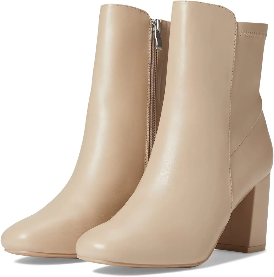 MIA Shoes Carla Womens Vegan Leather Ankle Boots with Heel