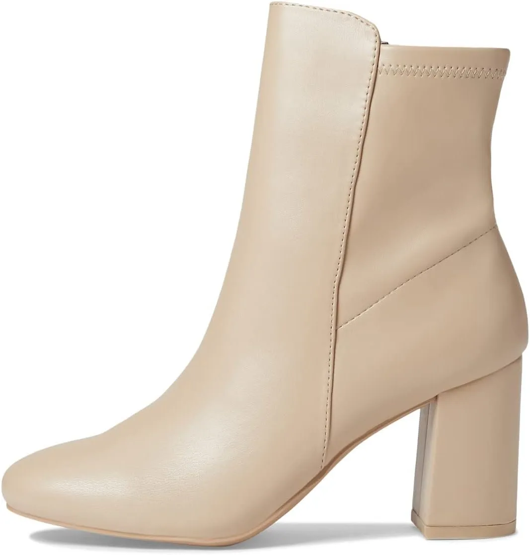 MIA Shoes Carla Womens Vegan Leather Ankle Boots with Heel