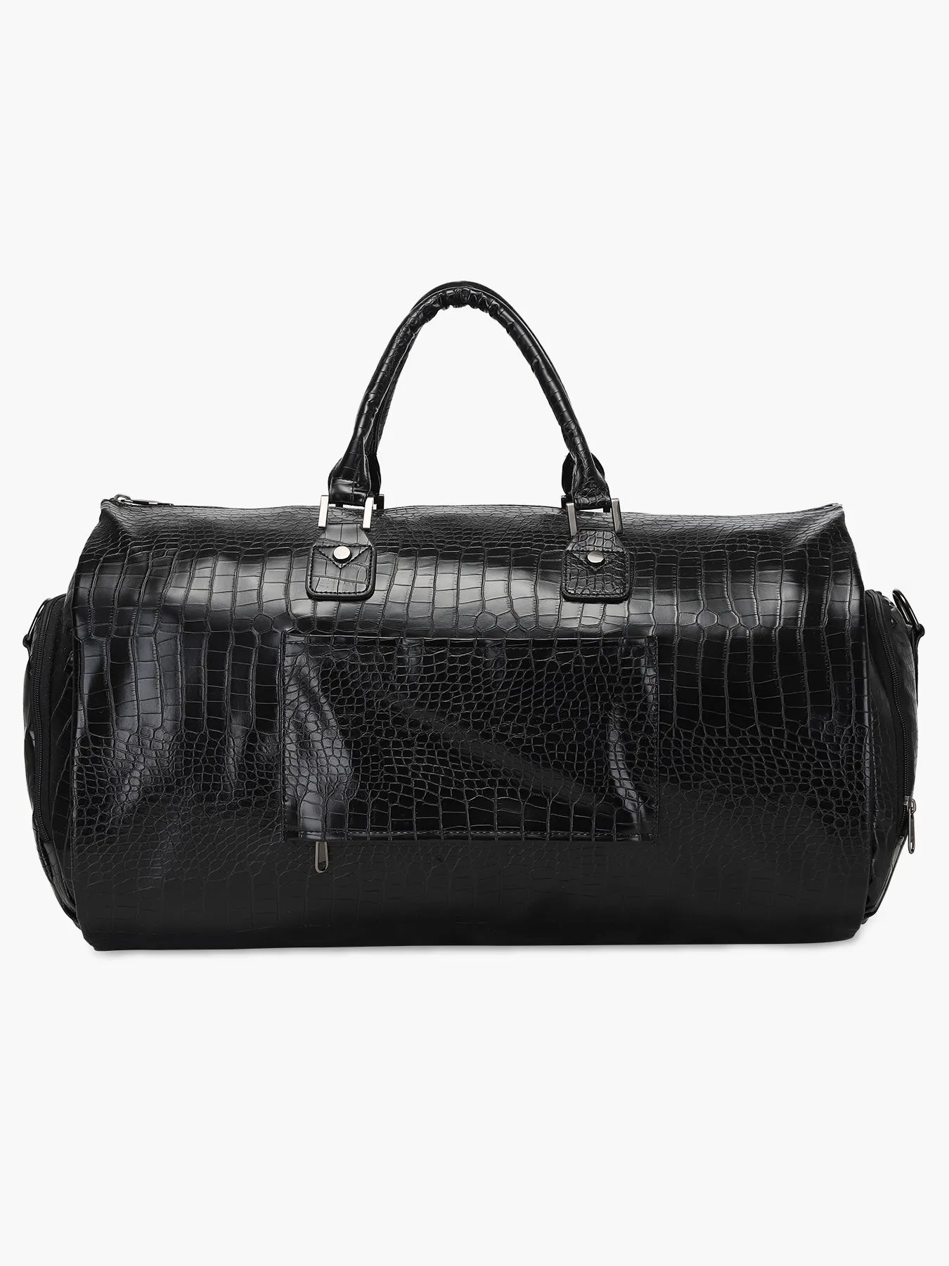 Modoker Leather Garment Duffel Bag with Shoulder Strap for Men Women