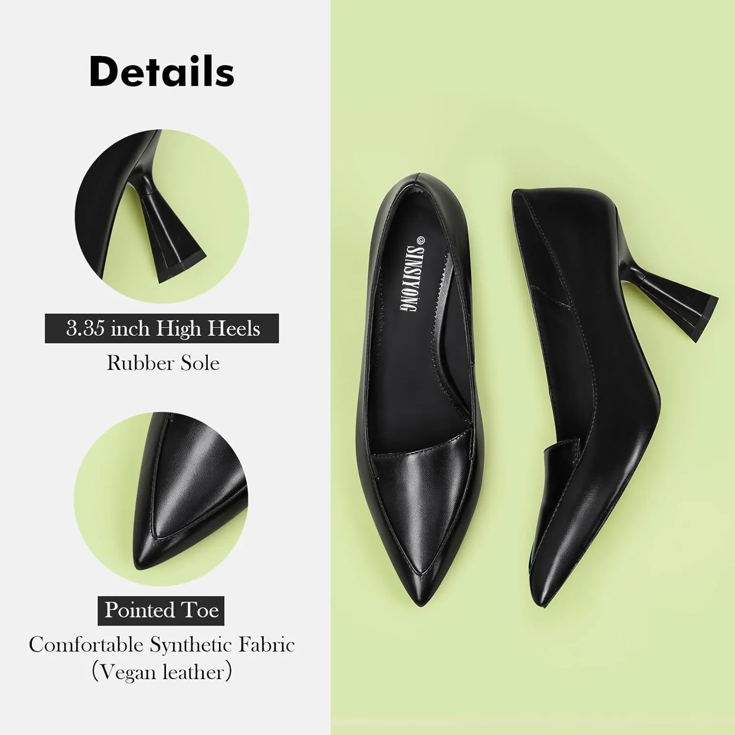 Multicolor High Heels for Women Pointed Toe Stiletto Heel Pumps Comfortable Dress Shoes
