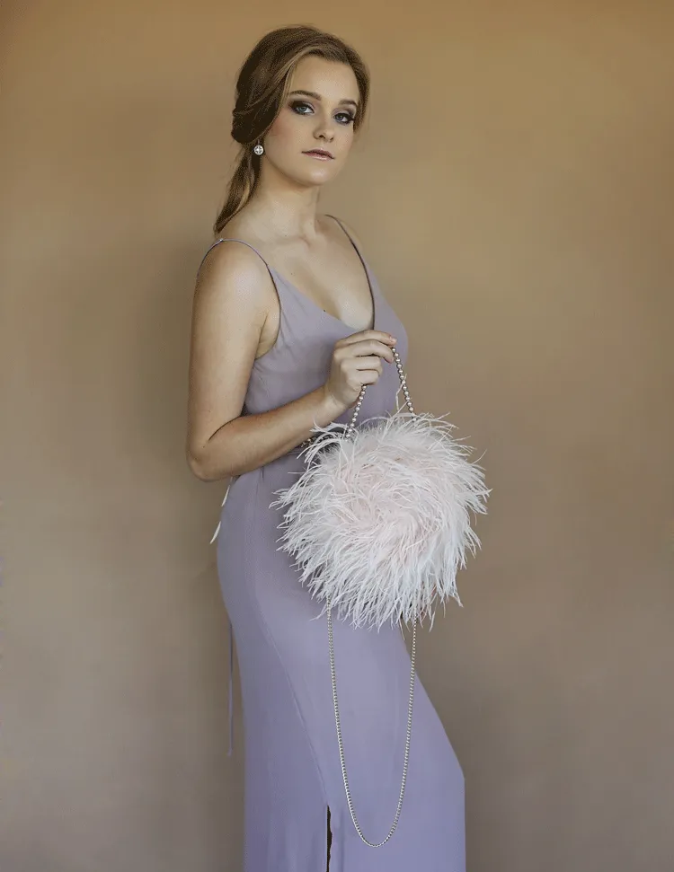 Nuage - Feather Tote in Pink - Pink Handle