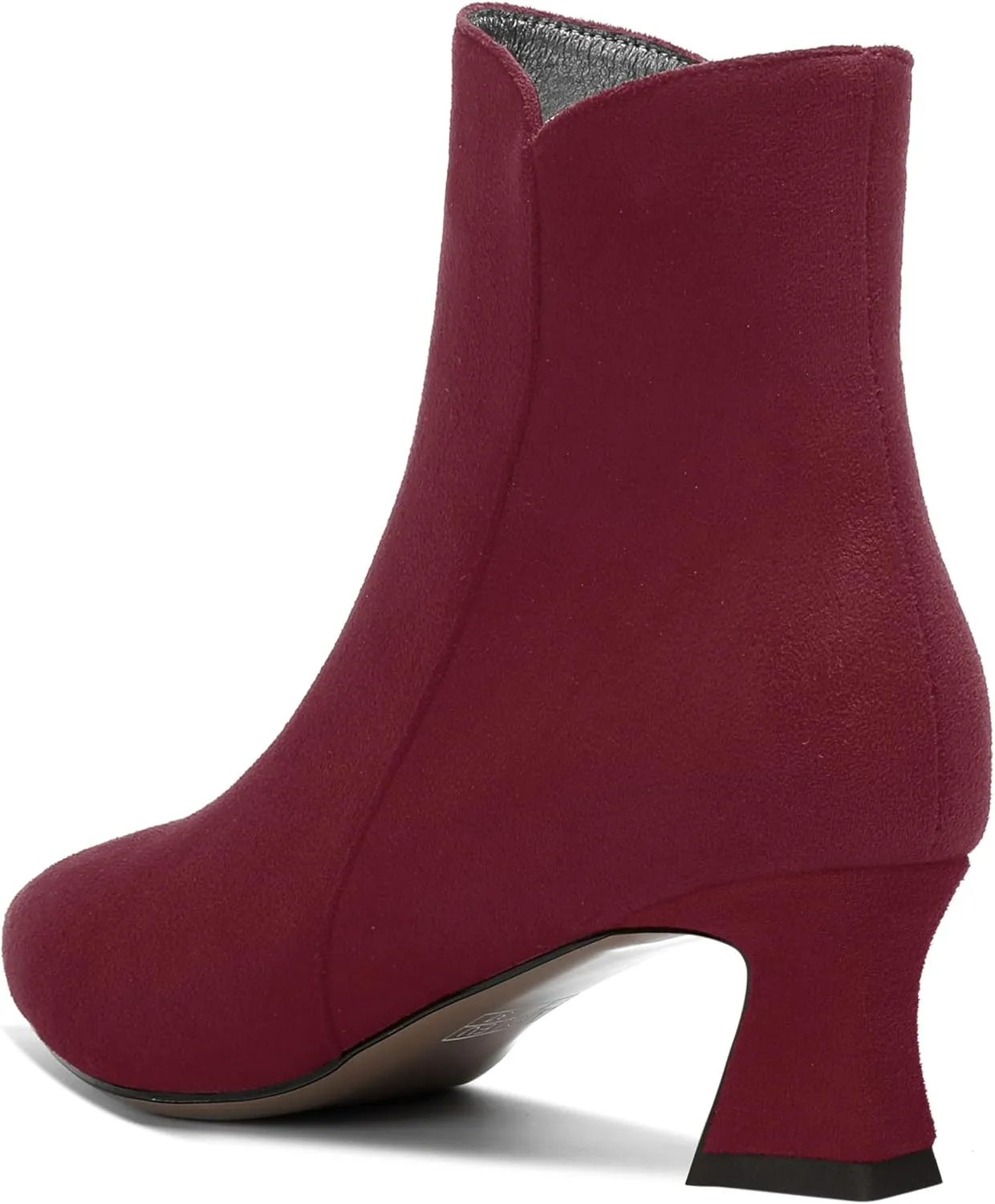NUMALEO Womens Zip Pointed Toe Wedding Suede Dress Fashion Kitten Low Heel Ankle High Boots 2 Inch