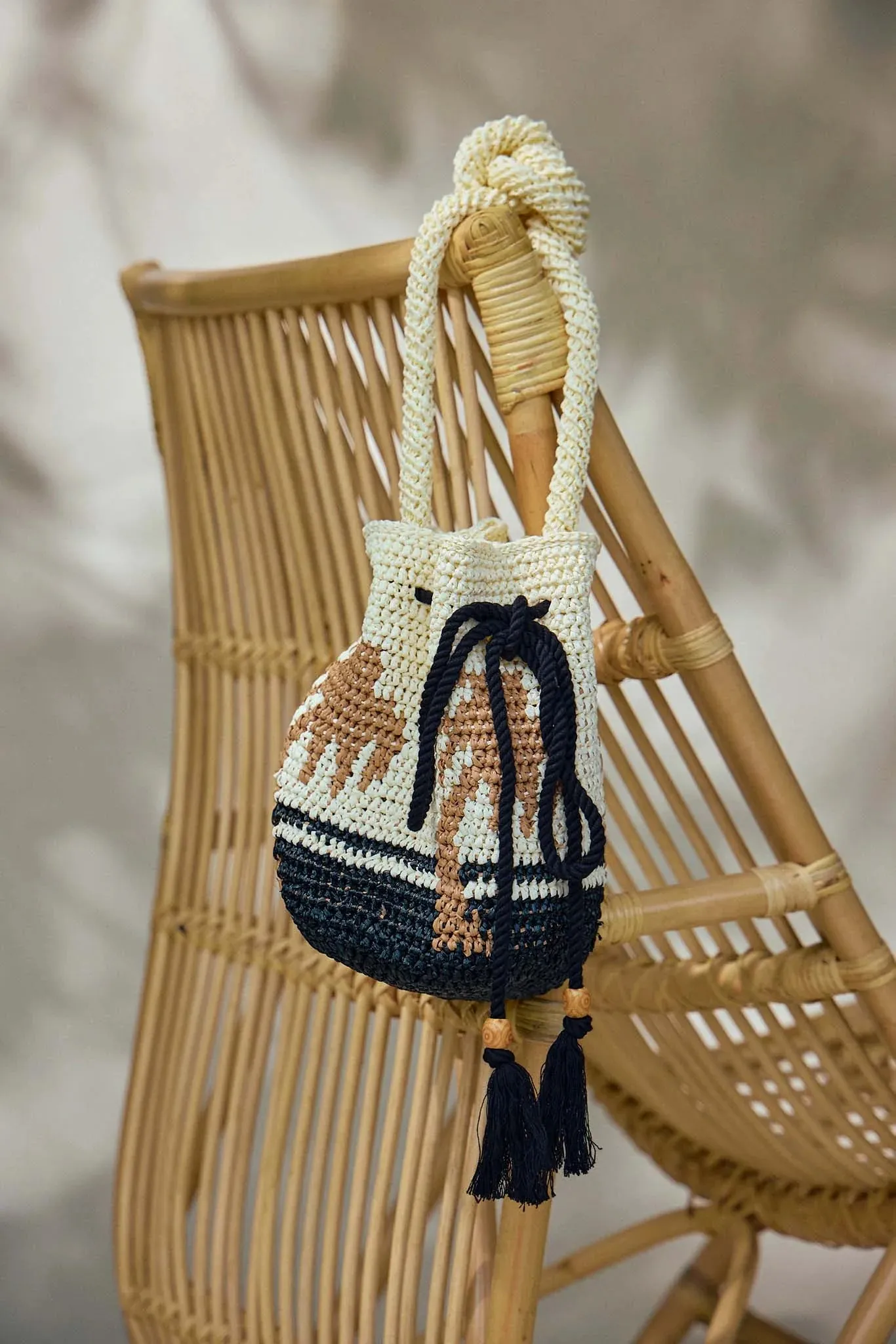 Raffia Bucket Bag