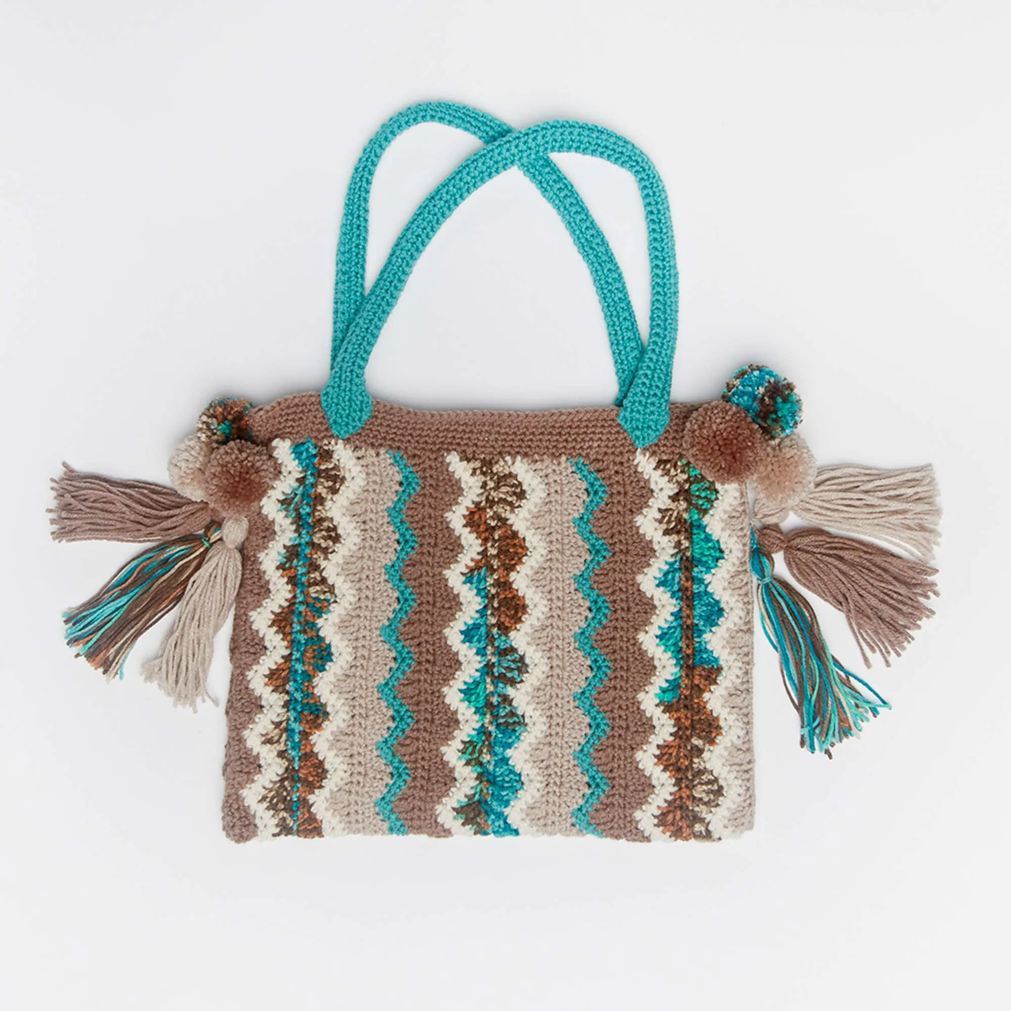 Red Heart Crochet Flame Stitch Bag