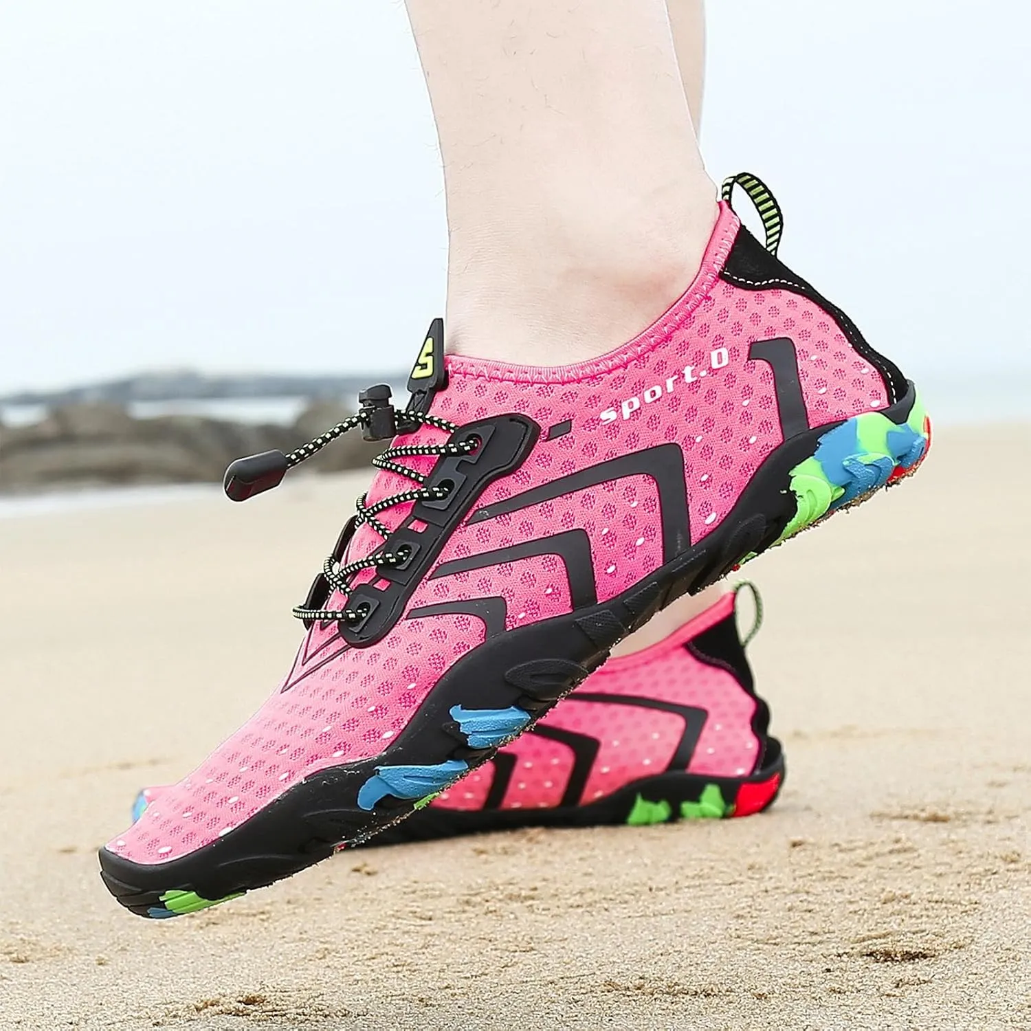SAGUARO Quick-Dry Water Shoes for Women  Swim Shoes, Beach Shoes, Aqua Shoes with Lightweight, Breathable, Slip-Resistant Design for Pool & Outdoor Use