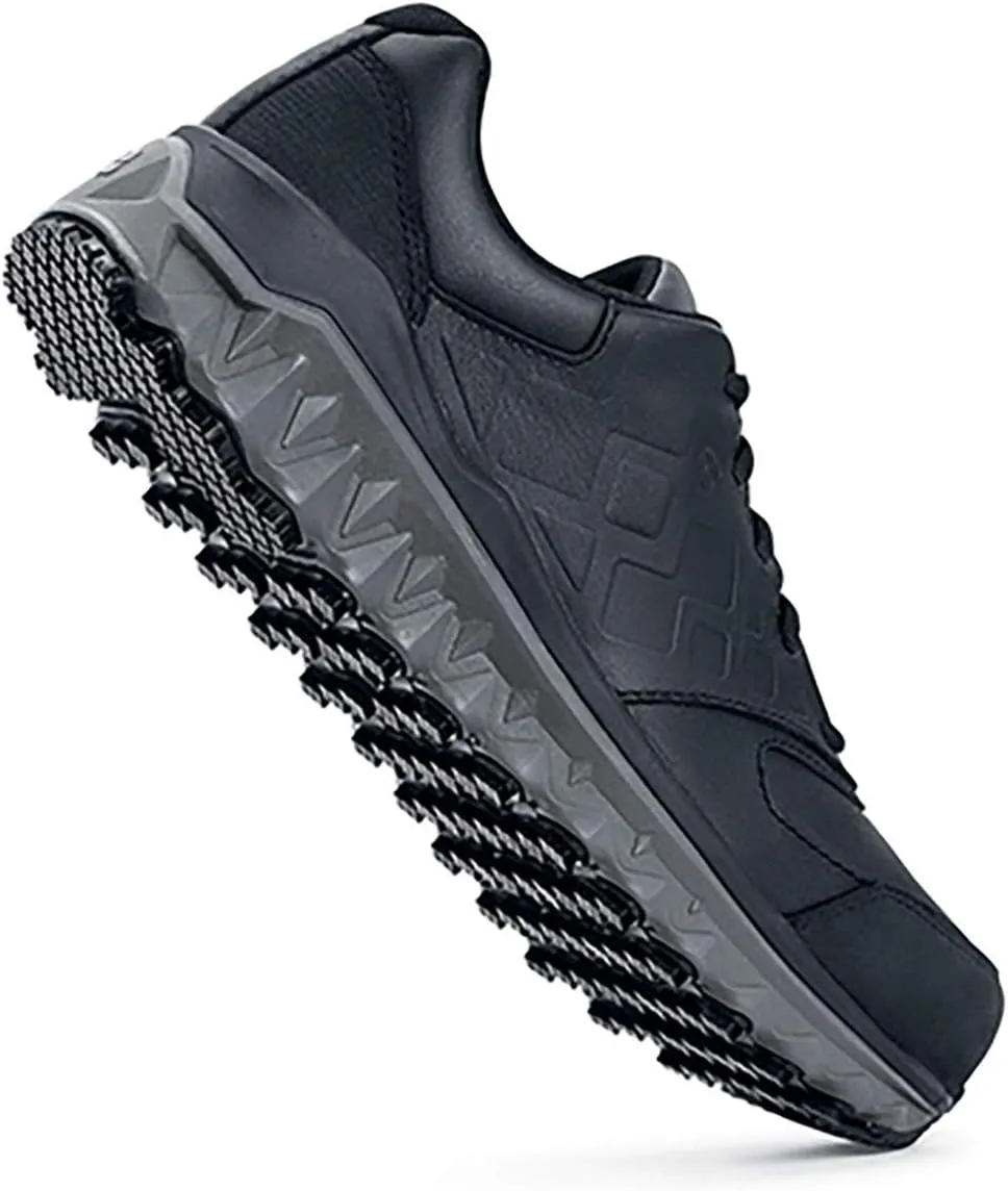 Shoes for Crews Bridgetown, Men's Aluminum Toe (at) Slip Resistant Work Shoes, Water Resistant Sneakers, Black