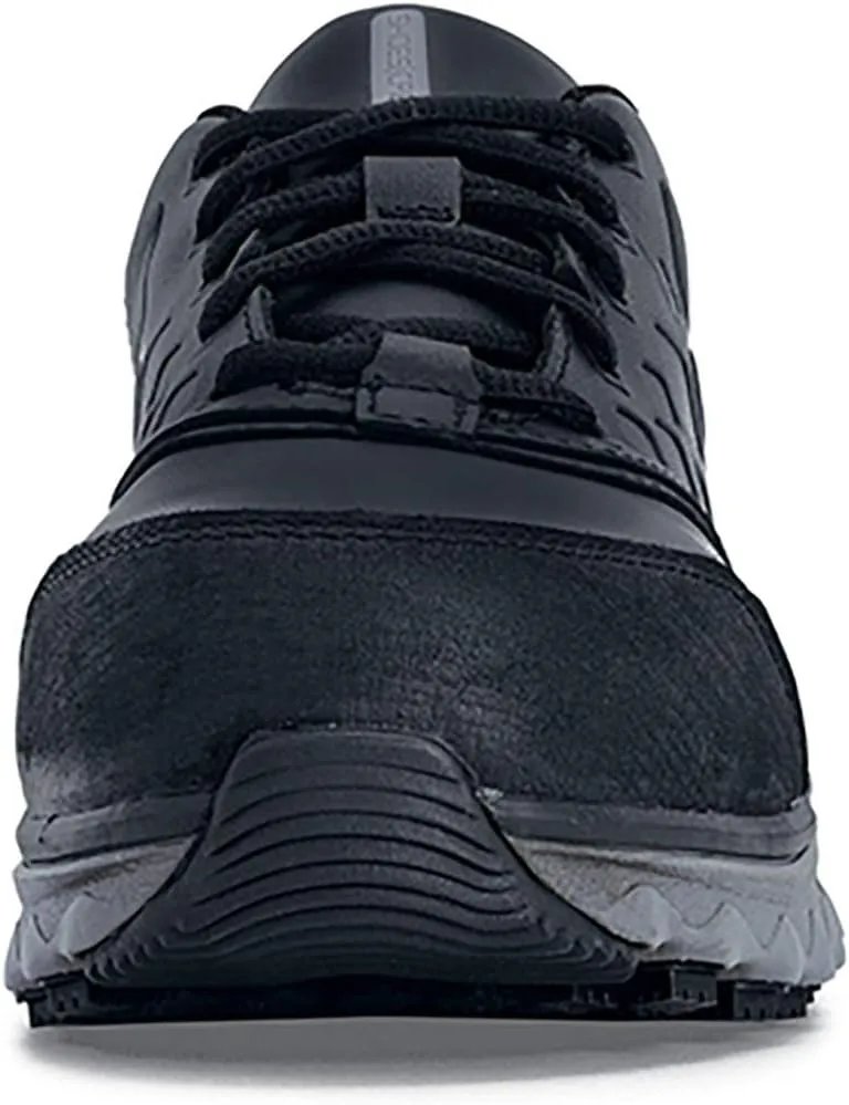 Shoes for Crews Bridgetown, Men's Aluminum Toe (at) Slip Resistant Work Shoes, Water Resistant Sneakers, Black