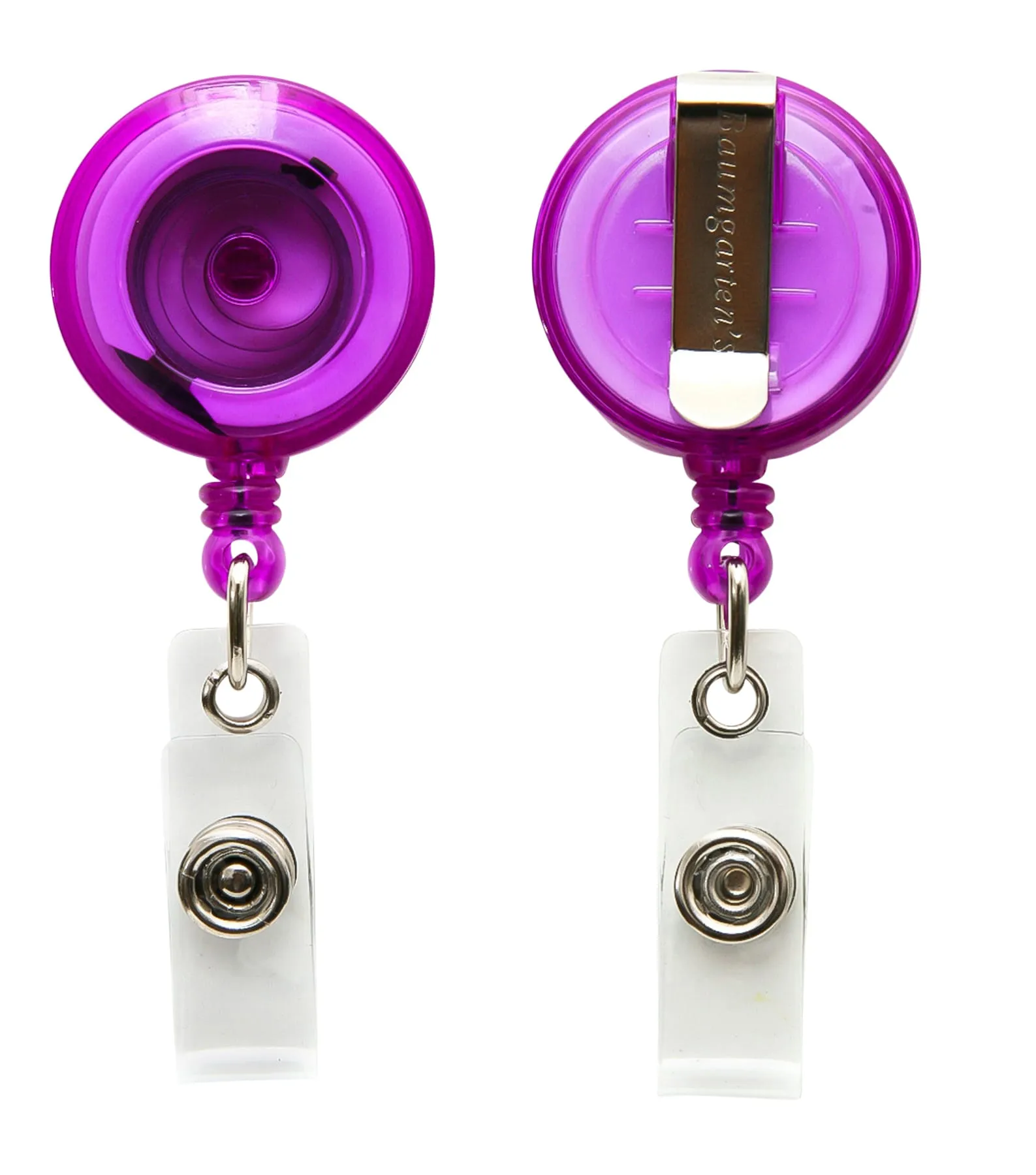 SICURIX Standard ID Badge Reel Round Belt Clip Strap PURPLE (68858)