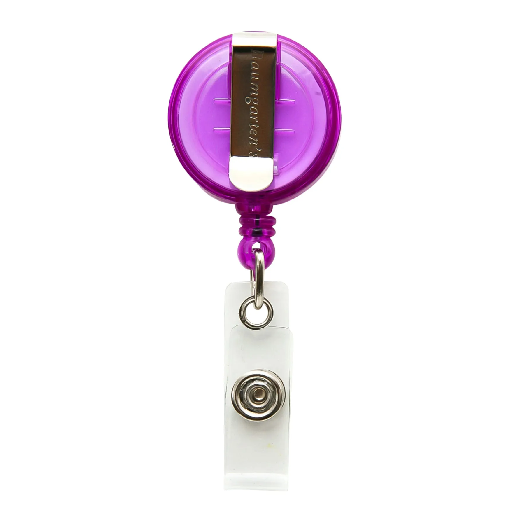 SICURIX Standard ID Badge Reel Round Belt Clip Strap PURPLE (68858)