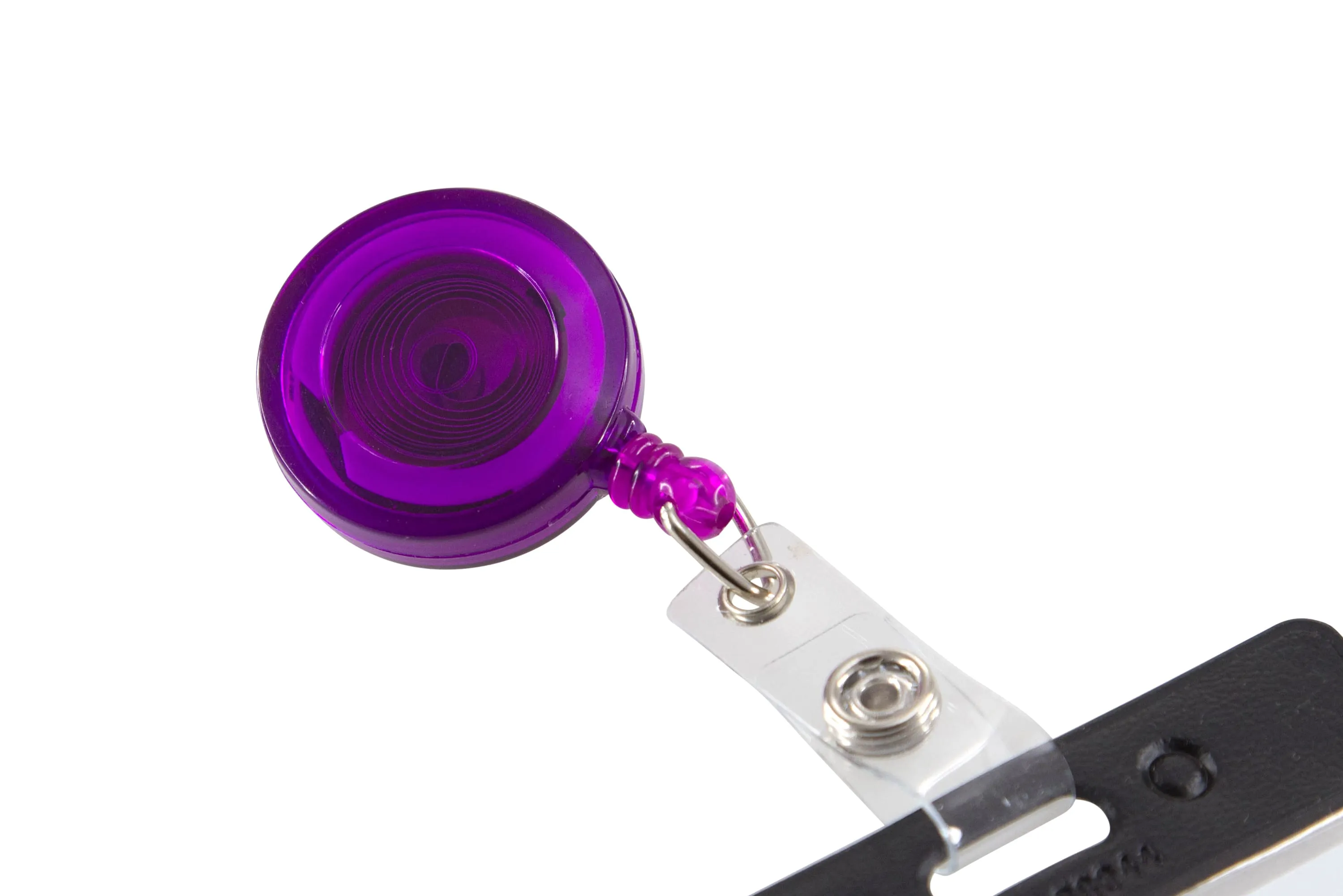SICURIX Standard ID Badge Reel Round Belt Clip Strap PURPLE (68858)