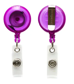 SICURIX Standard ID Badge Reel Round Belt Clip Strap PURPLE (68858)