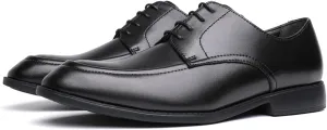 Single Season Oxford Shoes for Men Lace Up Apron Toe Round Toe Vegan Leather Block Heel Anti-Slip Resistant Non Slip Wedding Very Popular Among Young People