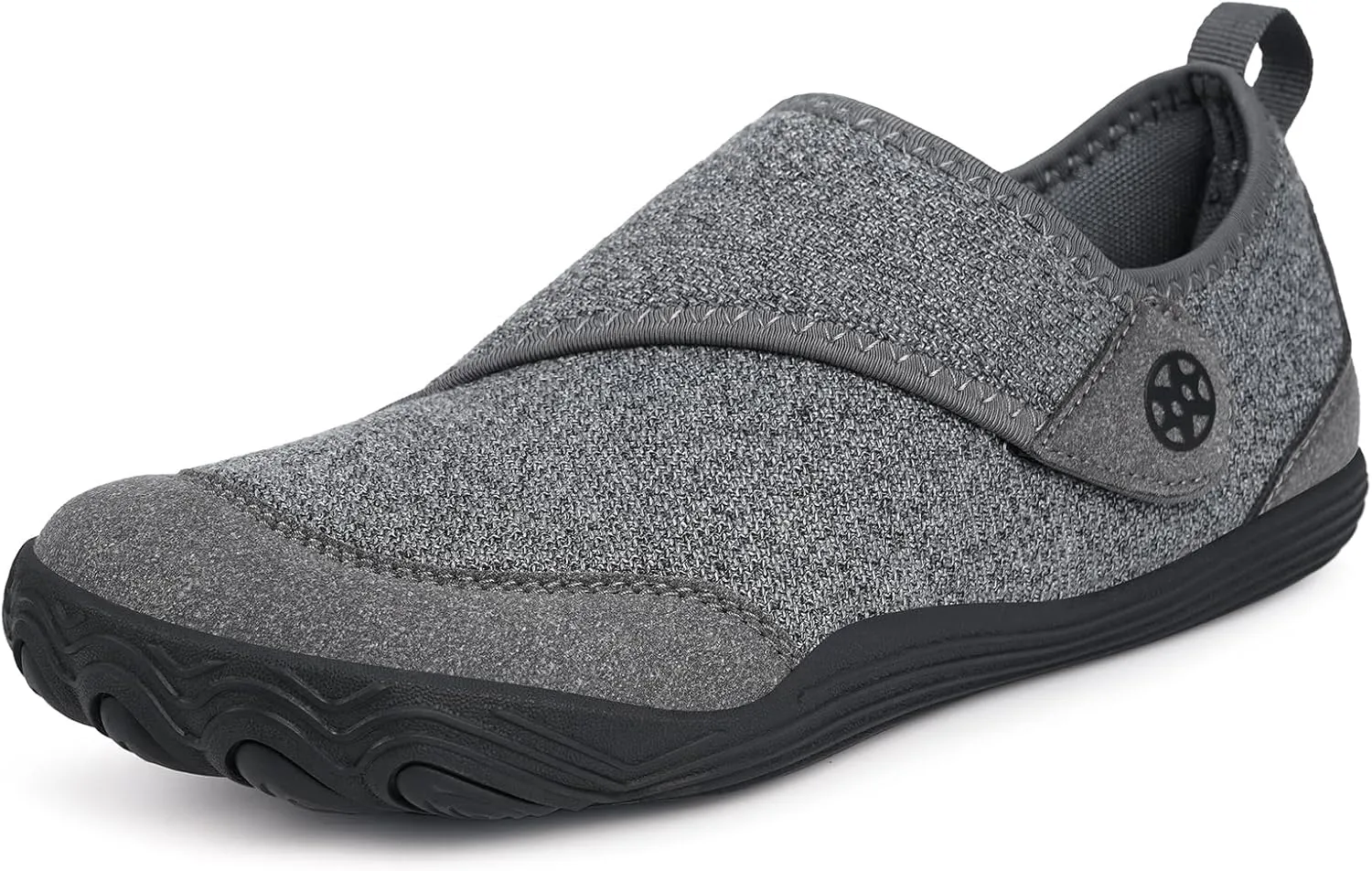 Sisttke Womens Mens Barefoot Slippers Wide Diabetic Shoes with Arch Support Orthopedic Adjustable Walking Slipper Arthritis Edema Swollen House Shoes Indoor Outdoor