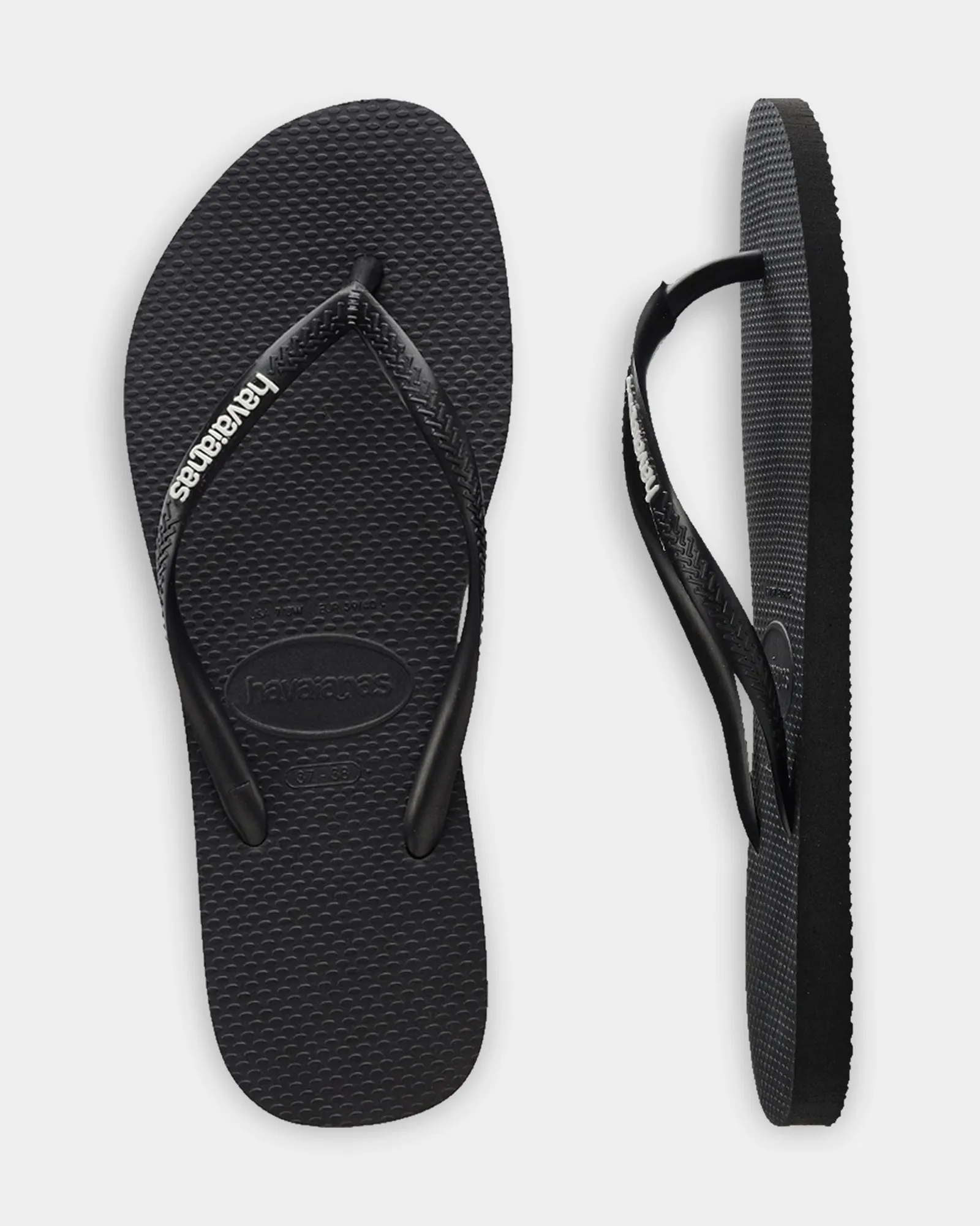 SLIM RUBBER LOGO THONGS