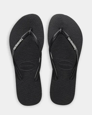 SLIM RUBBER LOGO THONGS