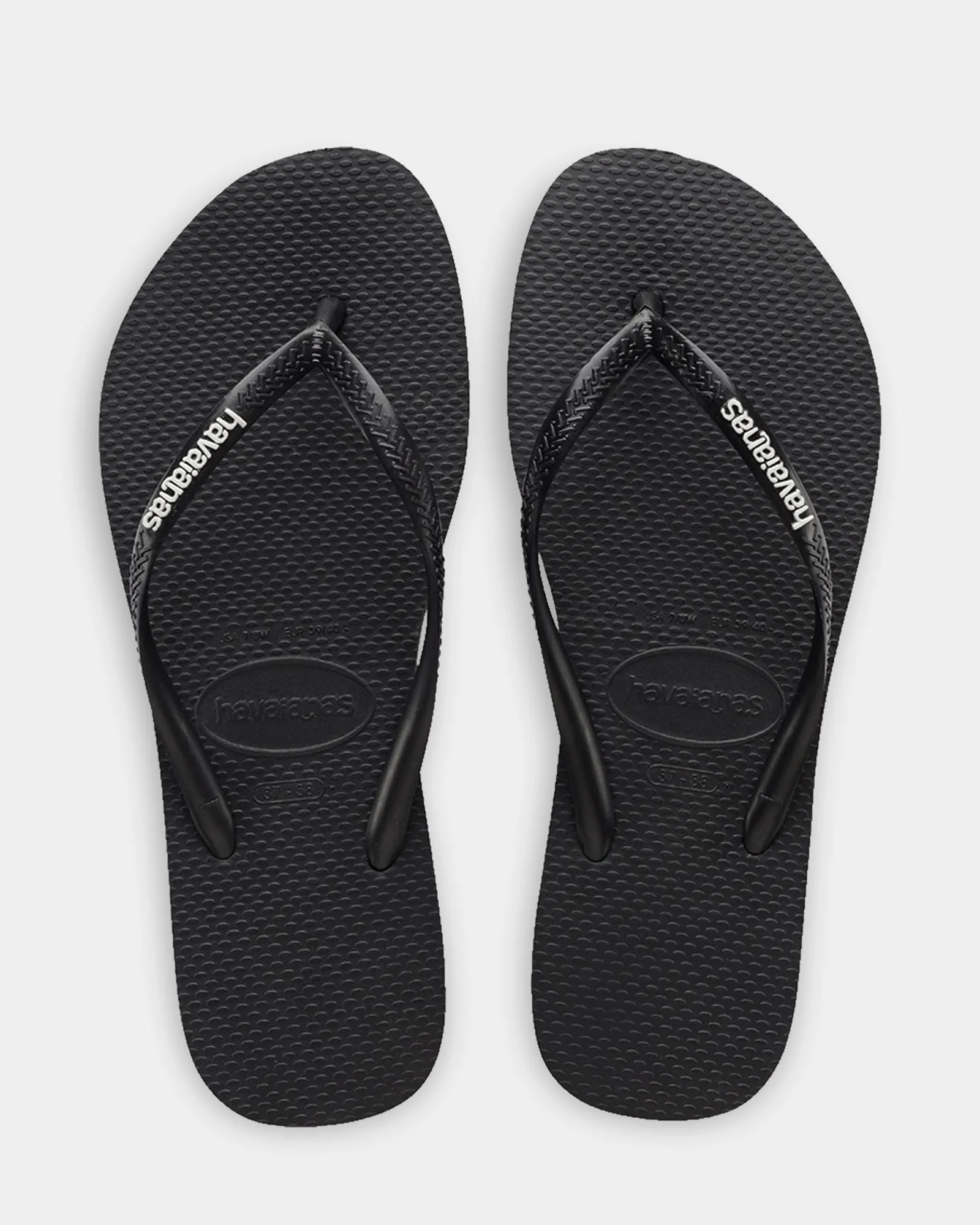 SLIM RUBBER LOGO THONGS