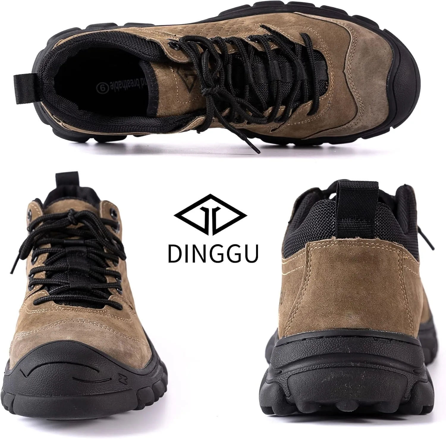 Steel Toe Shoes for Men, Safety Mens Work Shoes Comfortable Indestructible Construction Shoes Leather