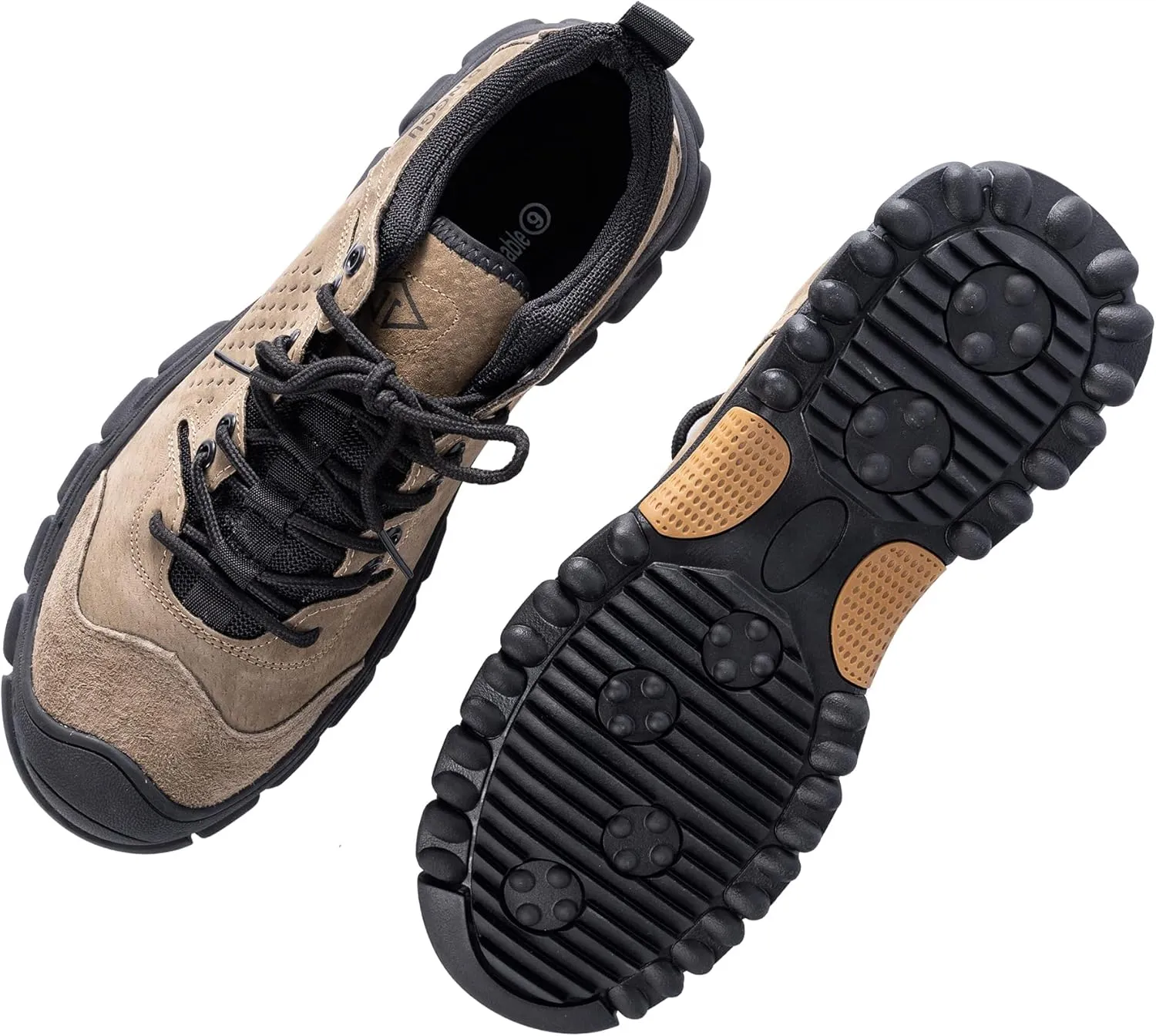 Steel Toe Shoes for Men, Safety Mens Work Shoes Comfortable Indestructible Construction Shoes Leather