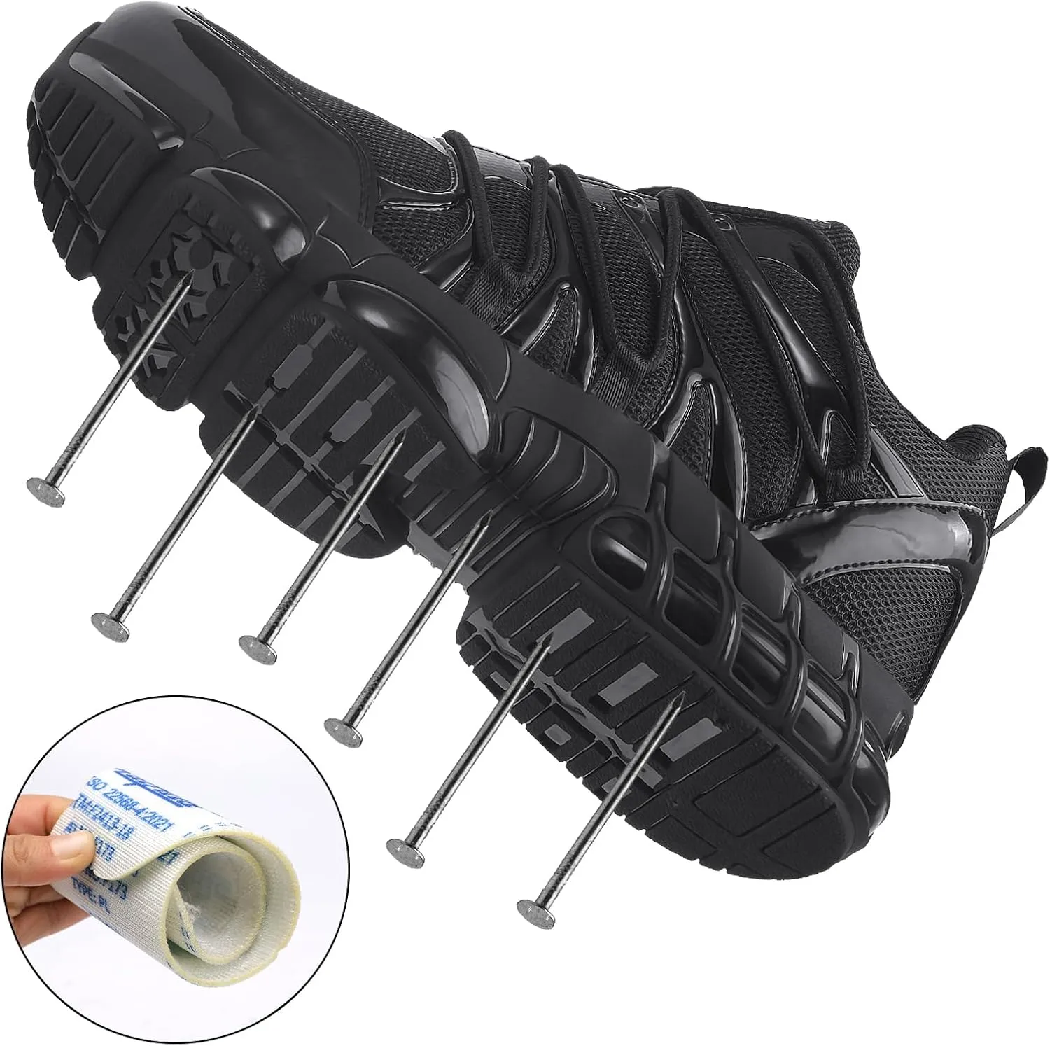 Steel Toe Shoes for Men Women Safety Work Sneakers Wide Composite Toe Slip Resistant Indestructible Lightweight Comfortable Tennis Shoe Zapatos de seguridad Trabajo para Hombres Mujer
