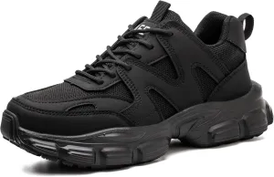 Steel Toe Shoes for Women Lightweight Contrast & Breathable Mesh Indestructible, Wide Width, Soft Comfort, Anti-Smashing & Puncture-Resistant, Non-Slip/Non-Skid