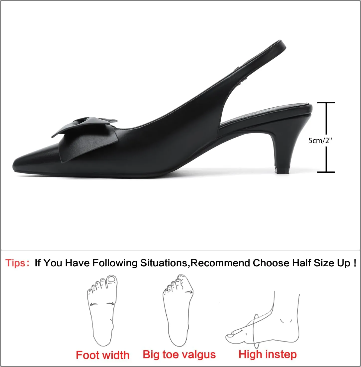 Susanny Slingback Heels for Women Stiletto Closed Pointed Toe Dress Shoes Heels Sexy Kitten Pumps Wedding Party Evening Prom Dance Ankle Strappy Shoes